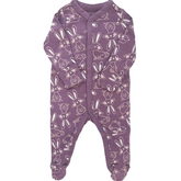 Purple Closed Feet Romper